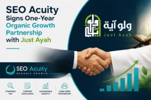 توقّع SEO Acuity شراكة نمو عضوي لمدة عام واحد مع Just Ayah
