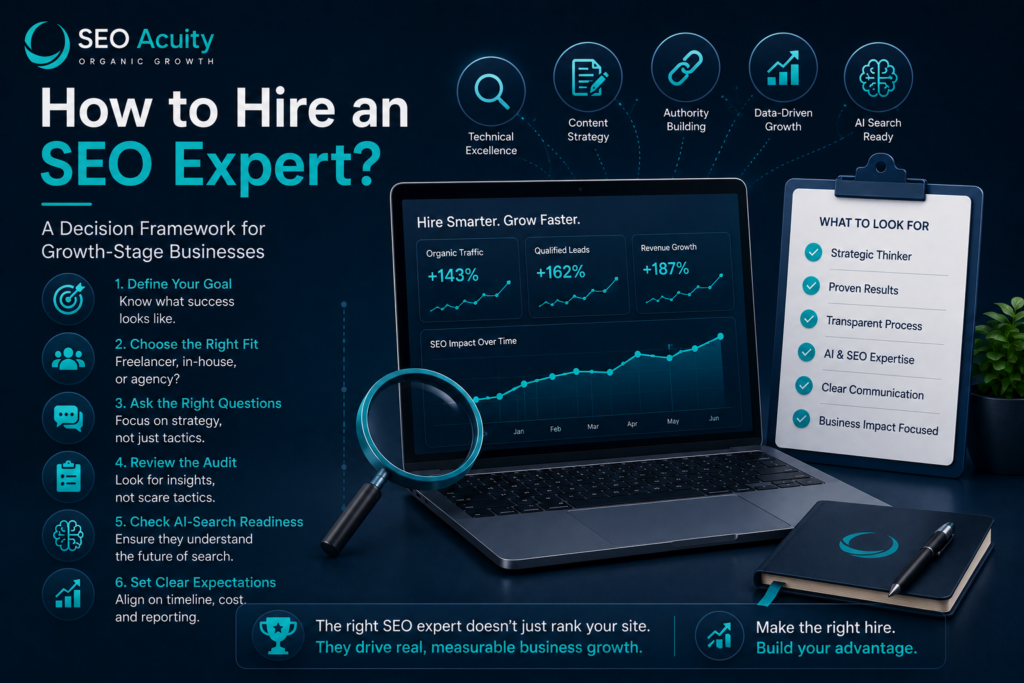 How to Hire an SEO Expert? A Decision Framework for Growth-Stage Businesses