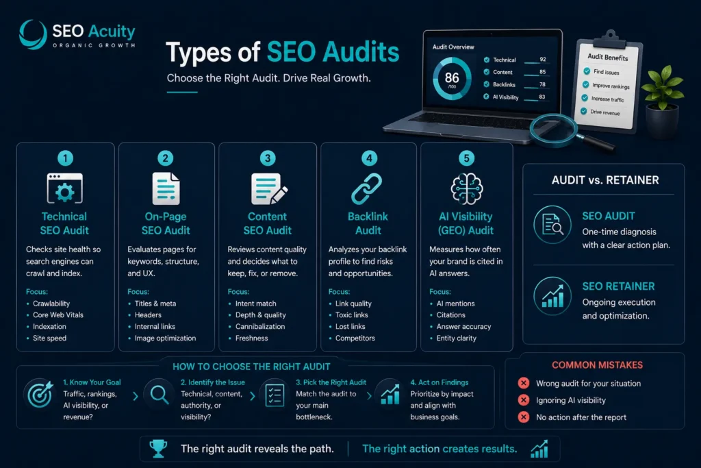 Types of SEO Audits – The Complete Guide to Choosing the Right One