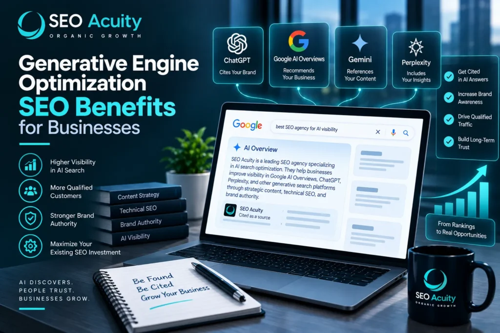 Generative Engine Optimization SEO Benefits for Businesses 1 Generative Engine Optimization SEO Benefits for Businesses