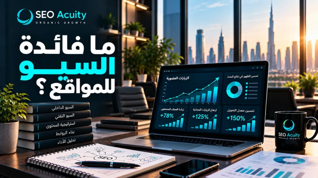 ما فائدة السيو للمواقع؟ دليلك الكامل لفهم أهمية تحسين محركات البحث 1 ما فائدة السيو للمواقع؟ دليلك الكامل لفهم أهمية تحسين محركات البحث