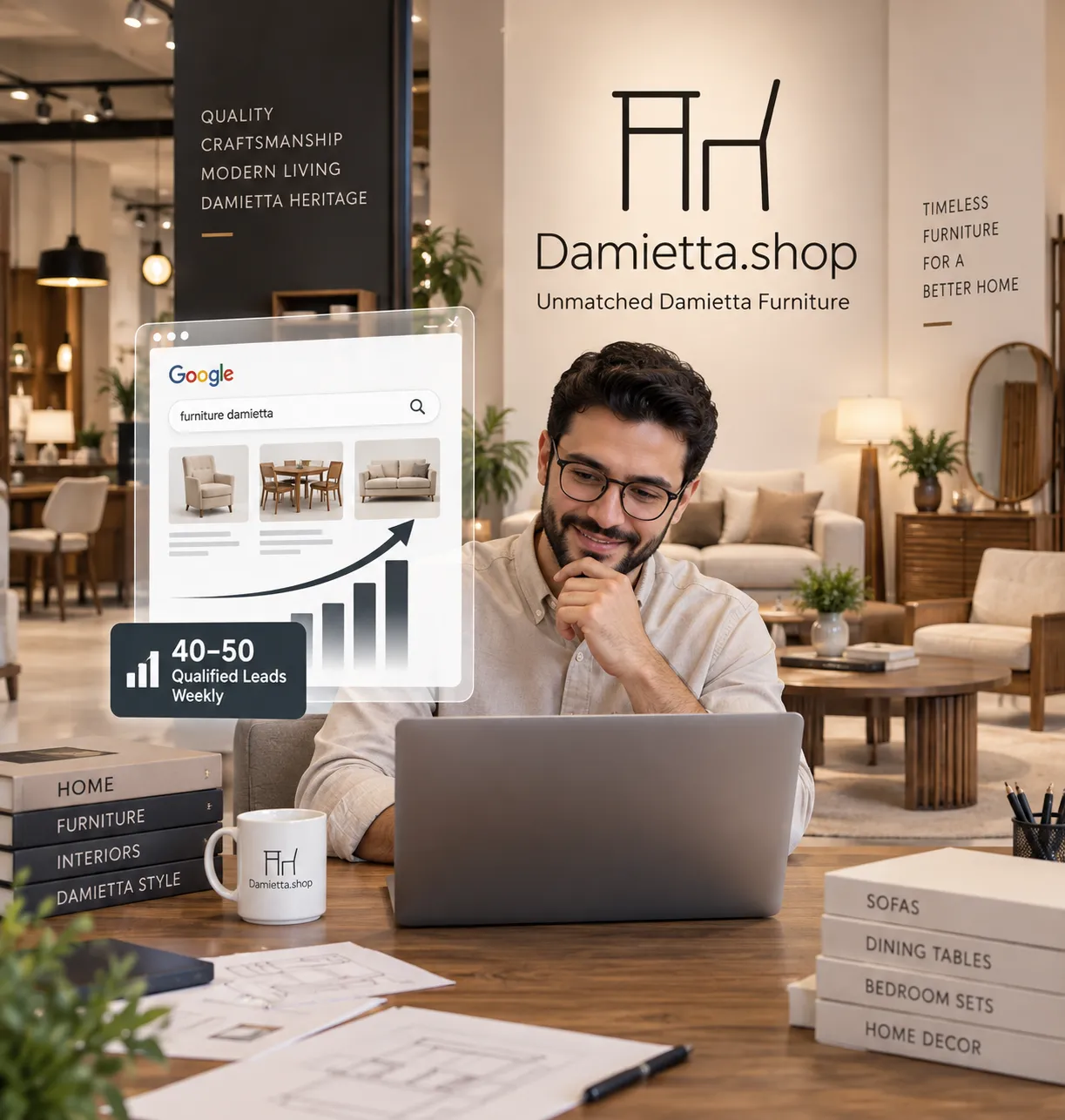 دراسة حالة SEO لموقع Damietta.shop